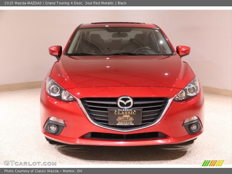 Soul Red Metallic / Black 2015 Mazda MAZDA3 i Grand Touring 4 Door