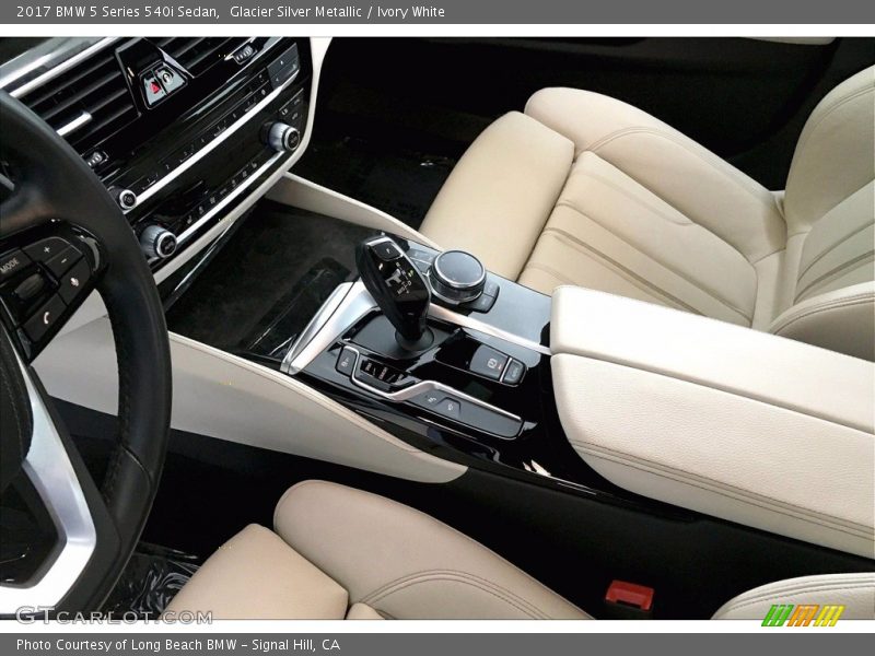 Glacier Silver Metallic / Ivory White 2017 BMW 5 Series 540i Sedan