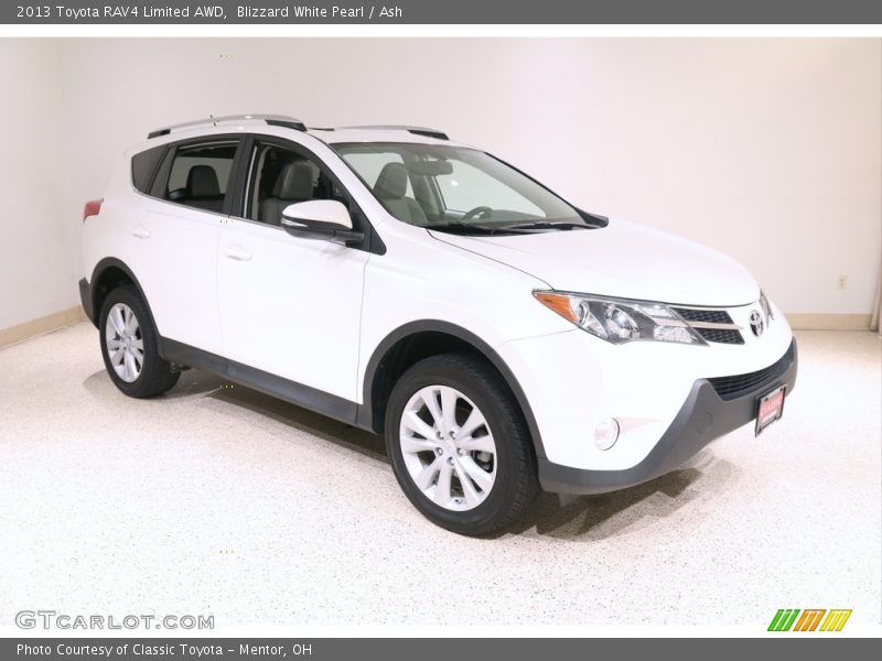 Blizzard White Pearl / Ash 2013 Toyota RAV4 Limited AWD