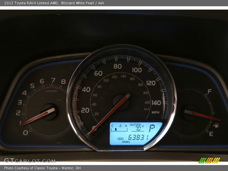 Blizzard White Pearl / Ash 2013 Toyota RAV4 Limited AWD