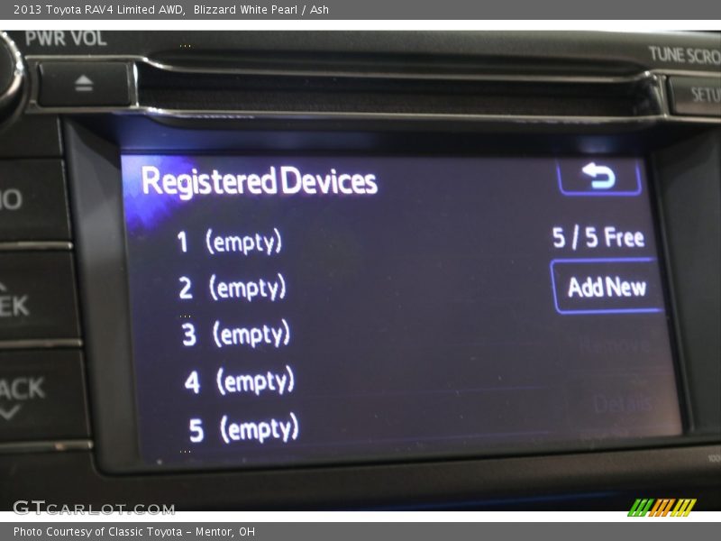 Blizzard White Pearl / Ash 2013 Toyota RAV4 Limited AWD