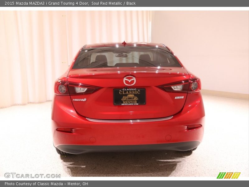 Soul Red Metallic / Black 2015 Mazda MAZDA3 i Grand Touring 4 Door