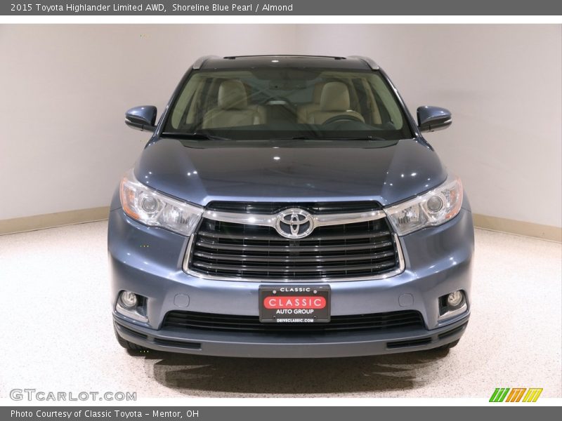Shoreline Blue Pearl / Almond 2015 Toyota Highlander Limited AWD