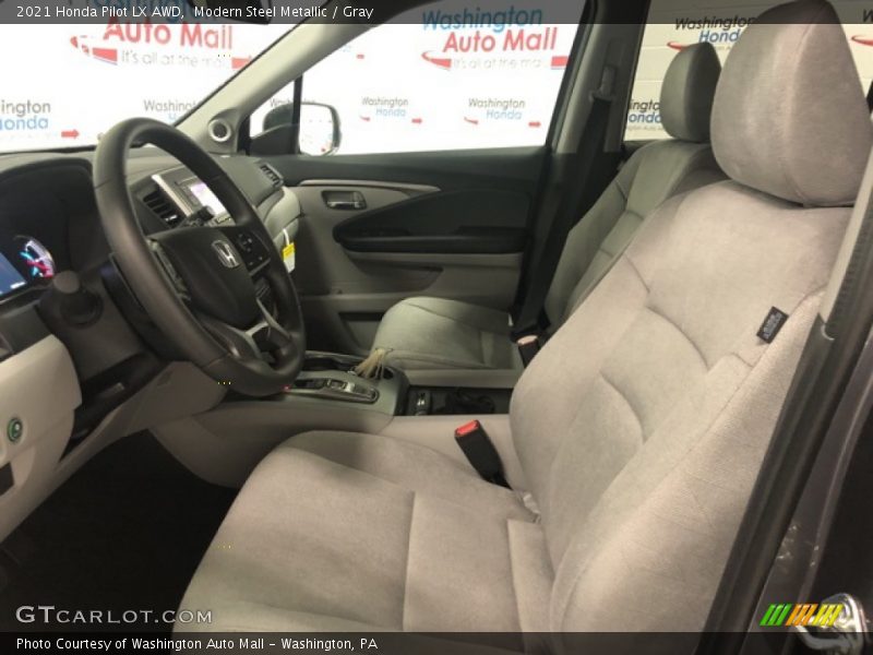 Modern Steel Metallic / Gray 2021 Honda Pilot LX AWD