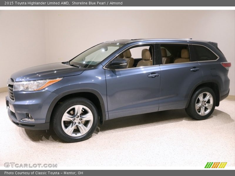Shoreline Blue Pearl / Almond 2015 Toyota Highlander Limited AWD
