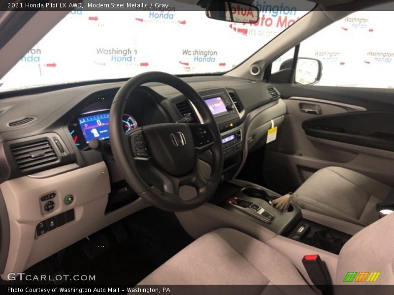 Modern Steel Metallic / Gray 2021 Honda Pilot LX AWD