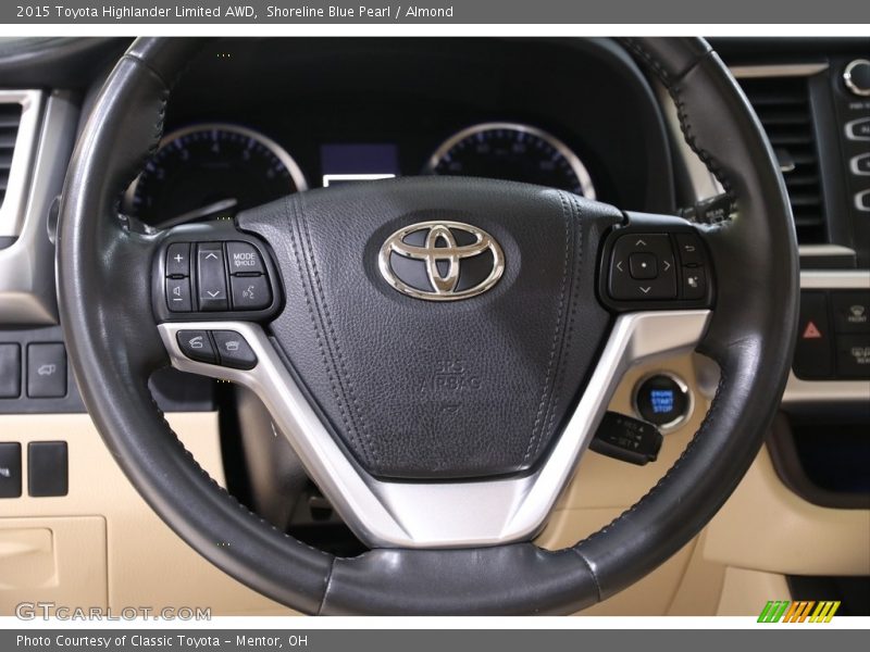 Shoreline Blue Pearl / Almond 2015 Toyota Highlander Limited AWD