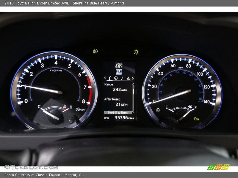 Shoreline Blue Pearl / Almond 2015 Toyota Highlander Limited AWD