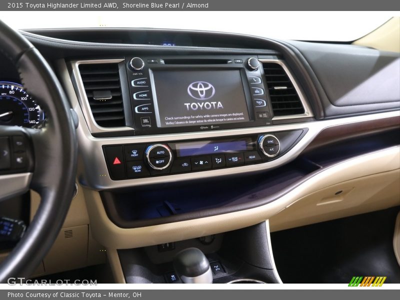 Shoreline Blue Pearl / Almond 2015 Toyota Highlander Limited AWD