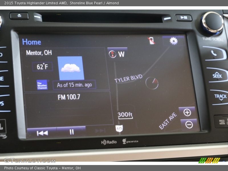 Shoreline Blue Pearl / Almond 2015 Toyota Highlander Limited AWD