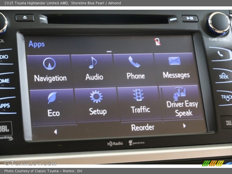 Shoreline Blue Pearl / Almond 2015 Toyota Highlander Limited AWD