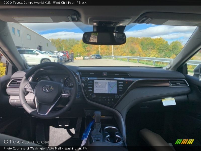Wind Chill Pearl / Black 2020 Toyota Camry Hybrid XLE