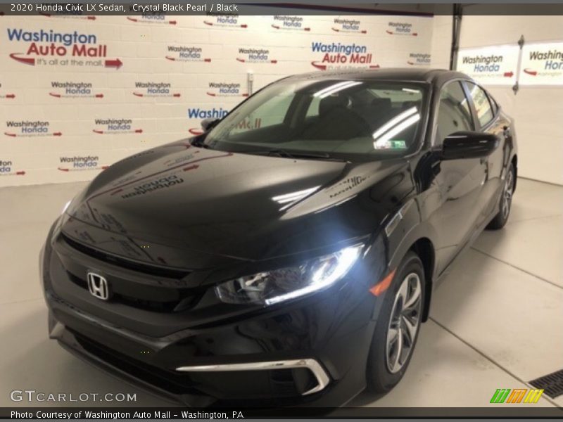 Crystal Black Pearl / Black 2020 Honda Civic LX Sedan