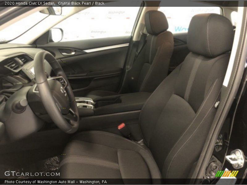 Crystal Black Pearl / Black 2020 Honda Civic LX Sedan