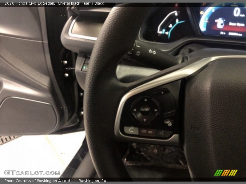 Crystal Black Pearl / Black 2020 Honda Civic LX Sedan