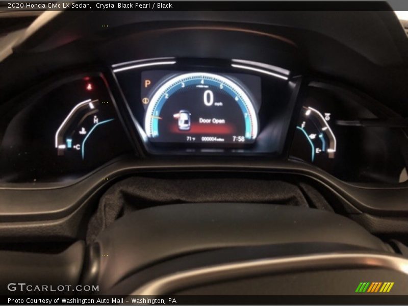 Crystal Black Pearl / Black 2020 Honda Civic LX Sedan