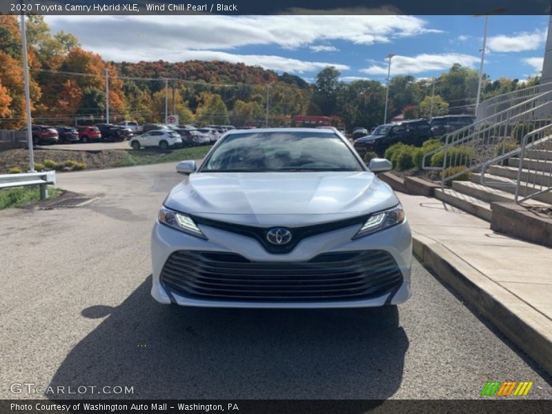 Wind Chill Pearl / Black 2020 Toyota Camry Hybrid XLE