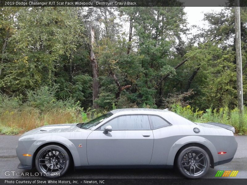 Destroyer Gray / Black 2019 Dodge Challenger R/T Scat Pack Widebody