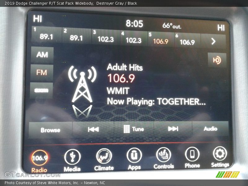 Destroyer Gray / Black 2019 Dodge Challenger R/T Scat Pack Widebody