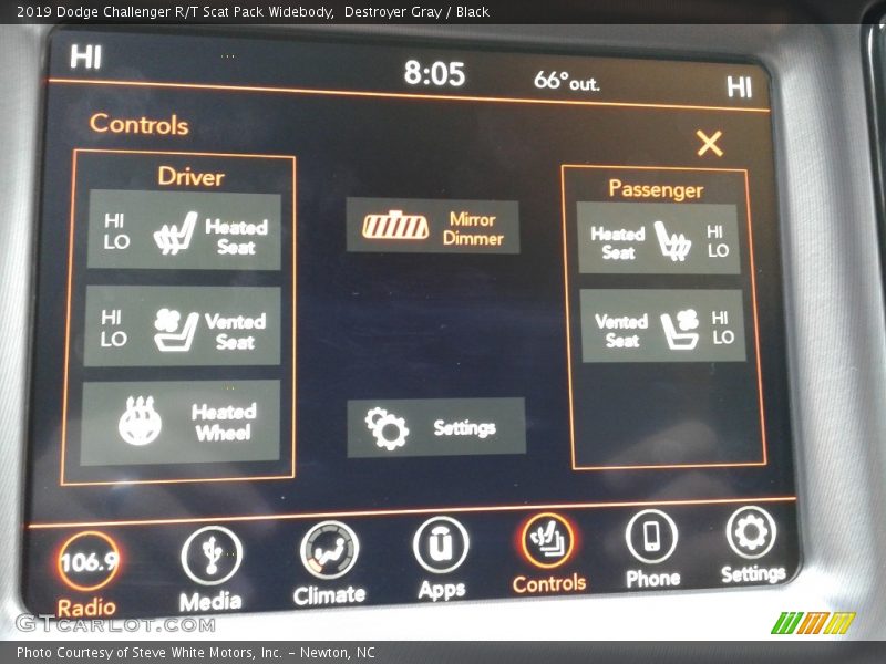 Destroyer Gray / Black 2019 Dodge Challenger R/T Scat Pack Widebody
