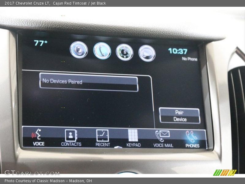 Cajun Red Tintcoat / Jet Black 2017 Chevrolet Cruze LT