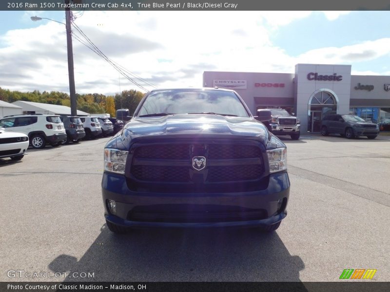 True Blue Pearl / Black/Diesel Gray 2016 Ram 1500 Tradesman Crew Cab 4x4