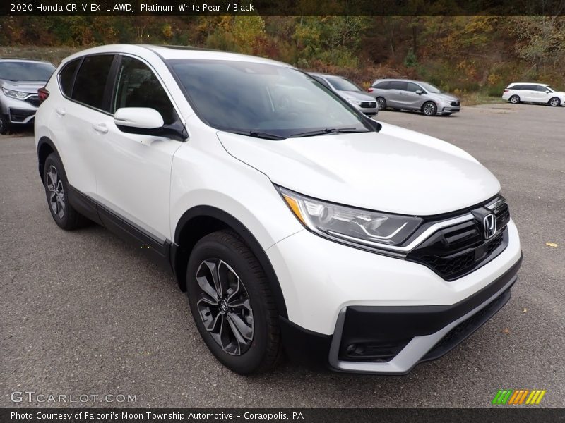 Platinum White Pearl / Black 2020 Honda CR-V EX-L AWD