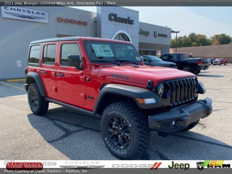 Firecracker Red / Black 2021 Jeep Wrangler Unlimited Willys 4x4