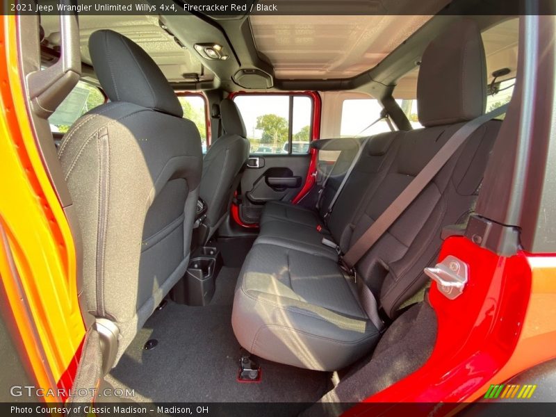 Rear Seat of 2021 Wrangler Unlimited Willys 4x4
