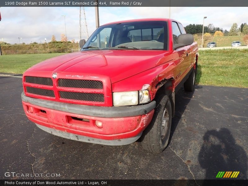 Flame Red / Gray 1998 Dodge Ram 1500 Laramie SLT Extended Cab 4x4