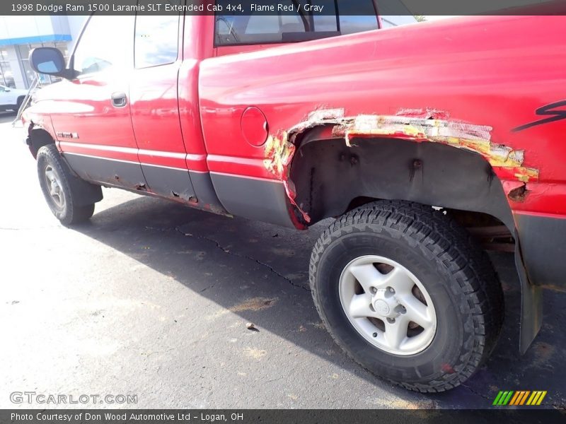 Flame Red / Gray 1998 Dodge Ram 1500 Laramie SLT Extended Cab 4x4