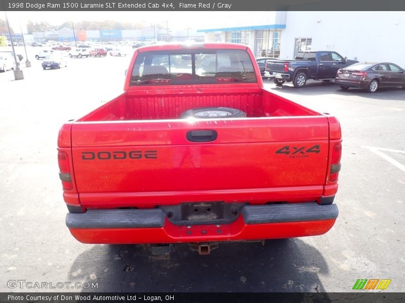 Flame Red / Gray 1998 Dodge Ram 1500 Laramie SLT Extended Cab 4x4