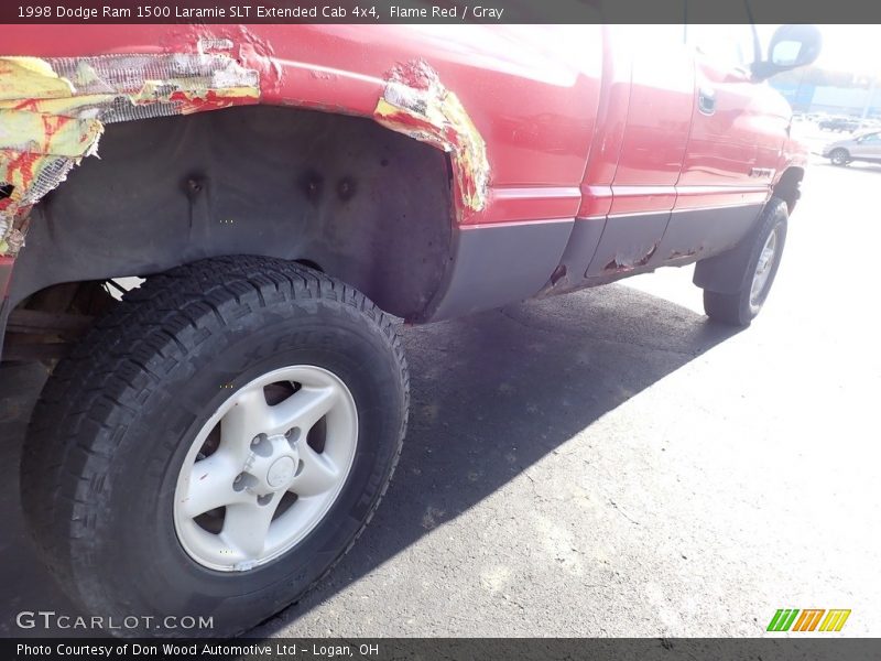 Flame Red / Gray 1998 Dodge Ram 1500 Laramie SLT Extended Cab 4x4