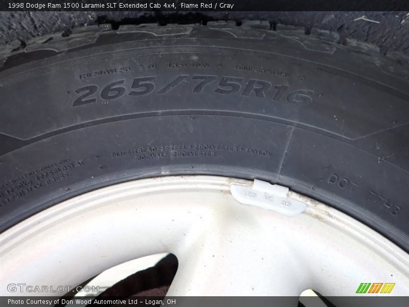 Flame Red / Gray 1998 Dodge Ram 1500 Laramie SLT Extended Cab 4x4