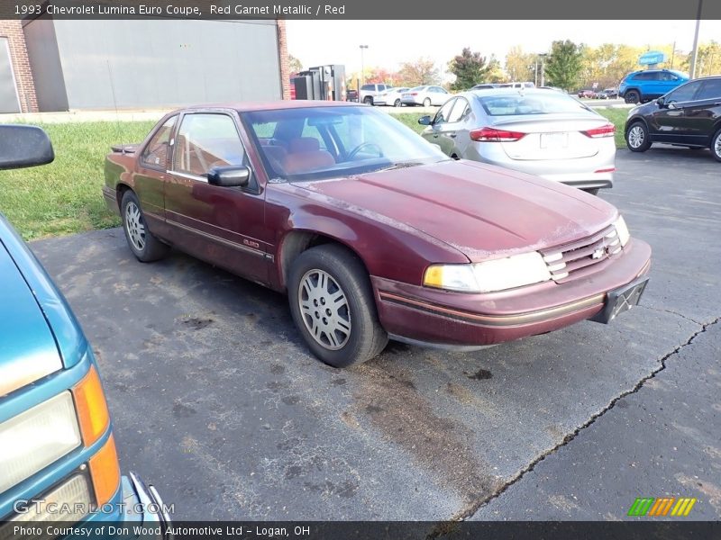 Red Garnet Metallic / Red 1993 Chevrolet Lumina Euro Coupe