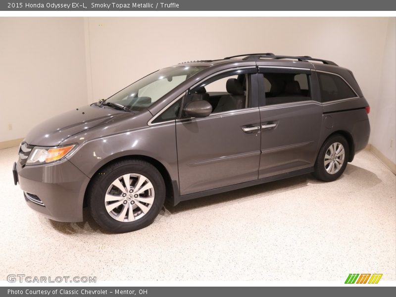 Smoky Topaz Metallic / Truffle 2015 Honda Odyssey EX-L