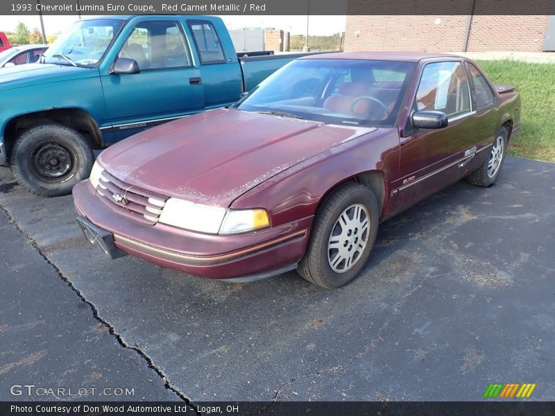 Red Garnet Metallic / Red 1993 Chevrolet Lumina Euro Coupe