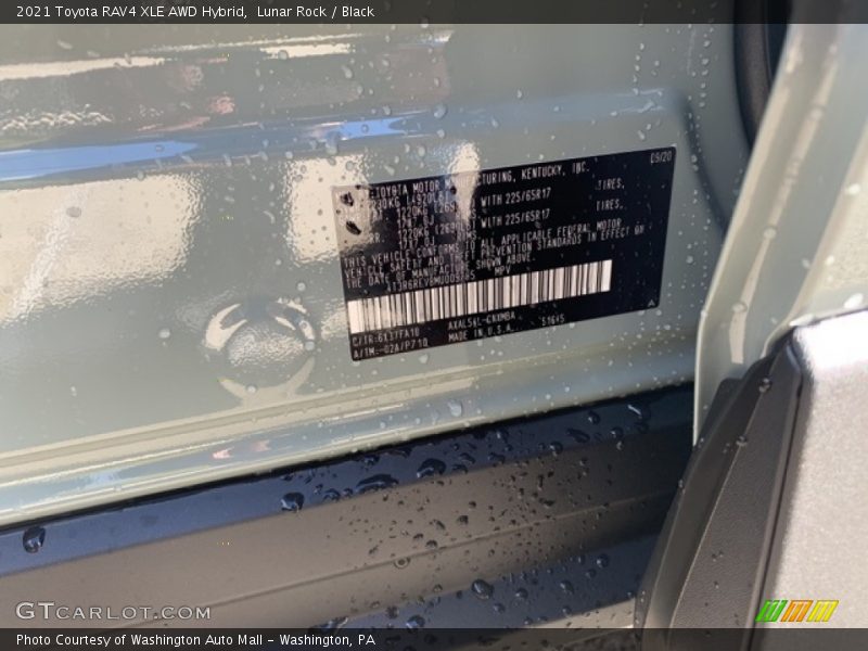 Lunar Rock / Black 2021 Toyota RAV4 XLE AWD Hybrid