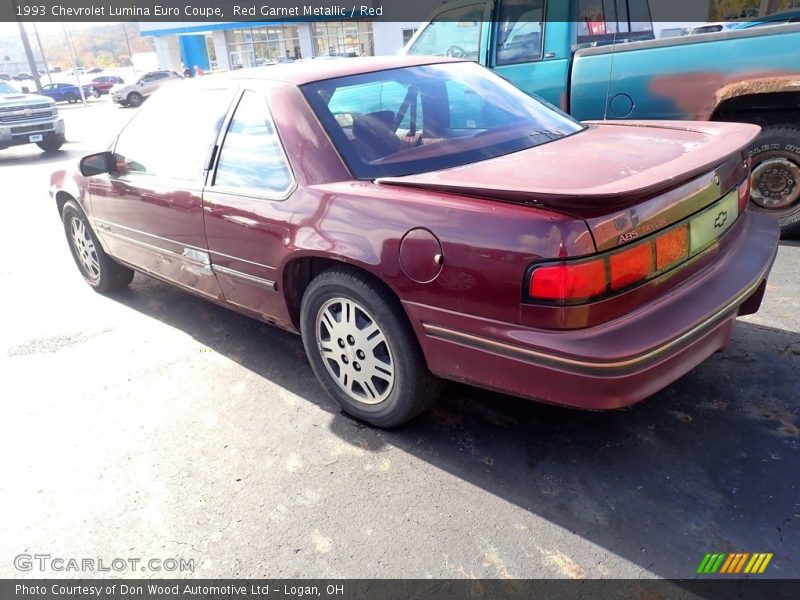 Red Garnet Metallic / Red 1993 Chevrolet Lumina Euro Coupe