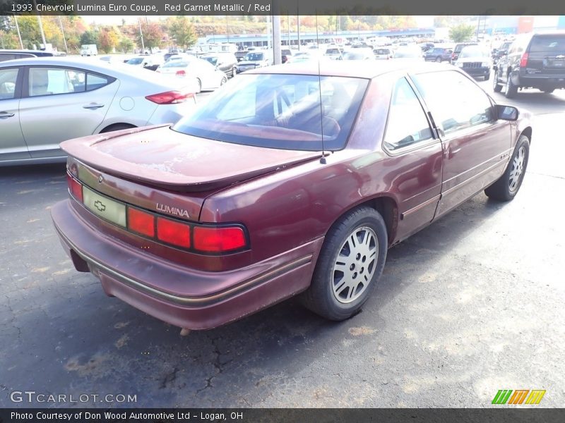 Red Garnet Metallic / Red 1993 Chevrolet Lumina Euro Coupe