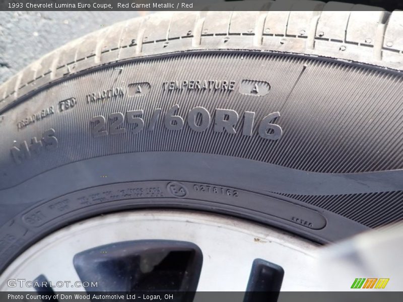 Red Garnet Metallic / Red 1993 Chevrolet Lumina Euro Coupe