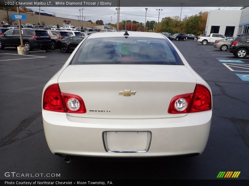 White Diamond Tricoat / Ebony 2012 Chevrolet Malibu LT