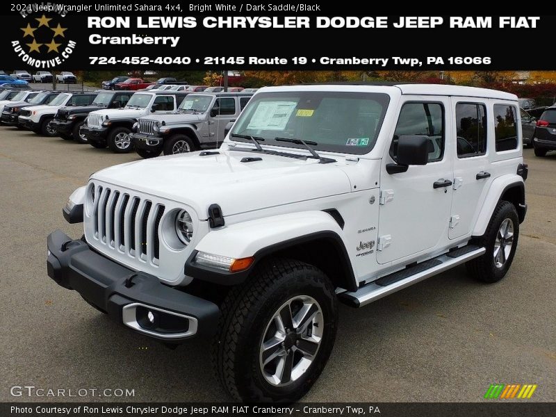 Bright White / Dark Saddle/Black 2021 Jeep Wrangler Unlimited Sahara 4x4
