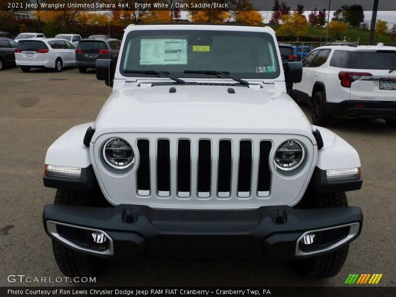 Bright White / Dark Saddle/Black 2021 Jeep Wrangler Unlimited Sahara 4x4