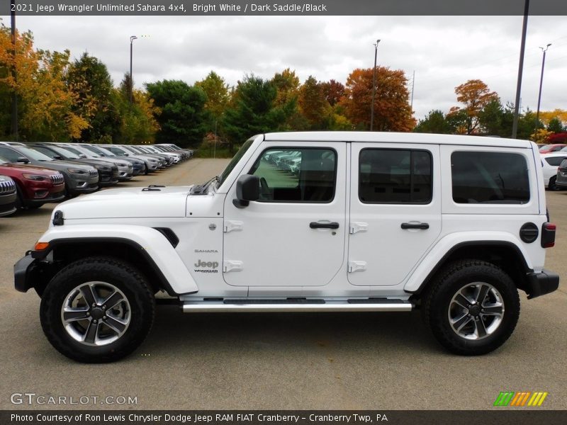 Bright White / Dark Saddle/Black 2021 Jeep Wrangler Unlimited Sahara 4x4