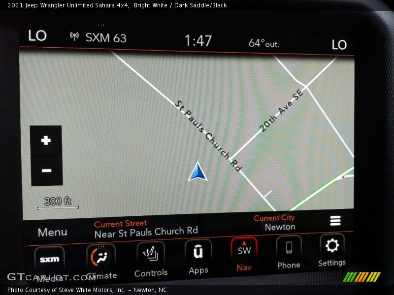 Navigation of 2021 Wrangler Unlimited Sahara 4x4