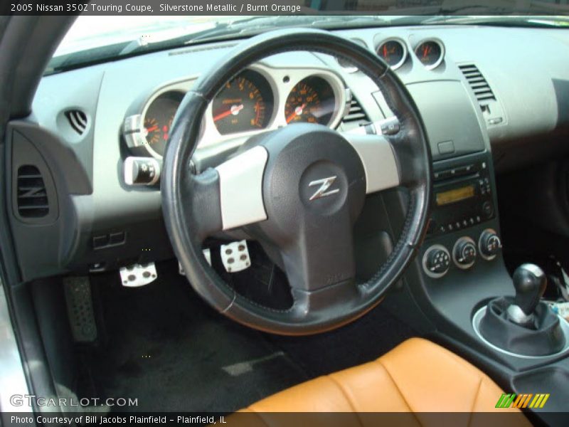 Silverstone Metallic / Burnt Orange 2005 Nissan 350Z Touring Coupe