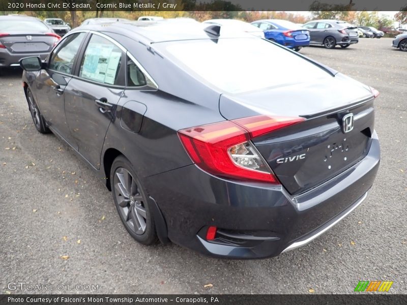 Cosmic Blue Metallic / Gray 2020 Honda Civic EX Sedan