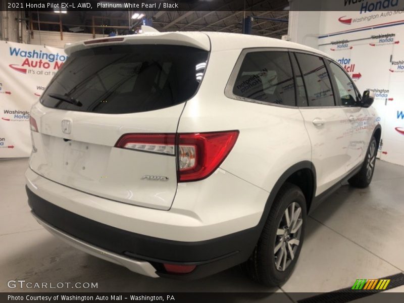 Platinum White Pearl / Black 2021 Honda Pilot EX-L AWD