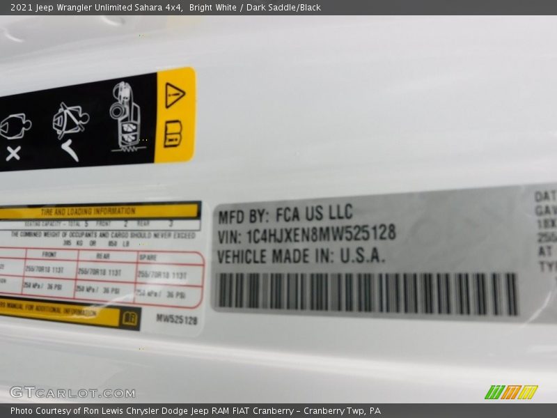 Bright White / Dark Saddle/Black 2021 Jeep Wrangler Unlimited Sahara 4x4